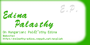 edina palasthy business card